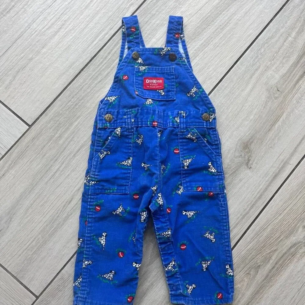 OshKosh B'gosh Union Made Kids Overalls with AOP Dog Print